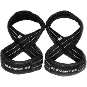 Element 26 Padded Figure 8 Lifting Straps - Weightlifting Straps - Figure 8 Straps - Wrist Straps for Men, Women, Weight Lifting, Deadlifts - Deadlifting Straps