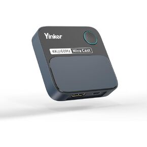 4K Wireless HDMI Display Dongle Adapter, 4K@60Hz Instant Streaming Adapter - Landscape or Portrait for iOS, MacOS, Android, Windows, Compatible Miracast, Airplay, DLNA