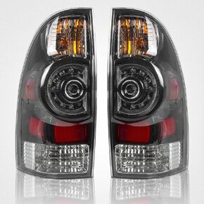 RANSOTO Driver & Passenger Side LED Tail Light Compatible With 2005-2015 Toyota Tacoma Taillights Rear Lamp with Harness and Bulbs Replace 8156004160 8155004160