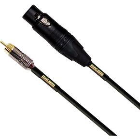 Mogami GOLD XLRF-RCA-03 Unbalanced Audio Adapter Cable, XLR-Female to RCA Male Plug, Gold Contacts, Straight Connectors, 3 Foot