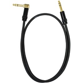 Audio 2000s E26103 1/4" TRS Right Angle to 1/4" TRS 3 Feet Cable