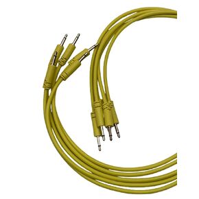 Luigis Modular Supply Spaghetti Eurorack Patch Cables - Package of 5 Yellow Cables, 6 (15 cm)