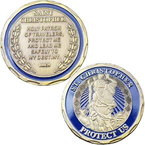 U.S. St Christopher Protect Challenge Coin Prayer Coin