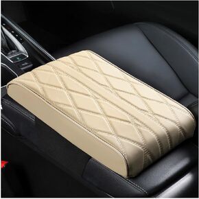 Car Armrest Cover, Auto Leather Waterproof Center Middle Console Cover Pad, Vehicle Memory Foam Armrest Seat Box Cushion Protector, Universal for SUV, Truck, RV and More (Black)