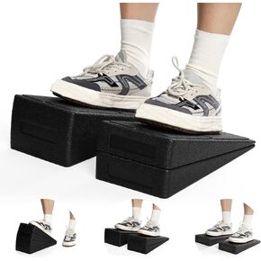 Yesland 3 Pcs Slant Board for Calf Stretching, 5 Adjustable Angles Foot Stretcher Incline Board, Non-Slip Foam Squat Wedge for Physical Therapy, Home Exercise