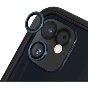 RhinoShield Camera Lens Protector compatible with [iPhone 12/12 mini / 11] | High Clarity Scratch Proof 9H Tempered Glass and Aluminum Trim - Black