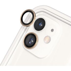 RhinoShield Camera Lens Protector compatible with [iPhone 12/12 mini / 11] | High Clarity Scratch Proof 9H Tempered Glass and Aluminum Trim - Black