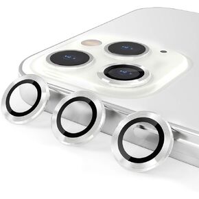 CloudValley Camera Lens Protector for iPhone 12 Pro Max, Tempered Glass Film, Aluminum Alloy Screen Cover, 3 Pack Black, with Cleaning Kit