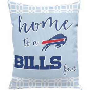 Northwest Official NFL Buffalo Bills Sweet Home Fan Decorative Pillow, Team Colors, 15" x 12"