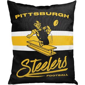 Northwest Official NFL Pittsburgh Steelers Nostalgic Proud Decorative Pillow, Team Colors, 15" x 12"