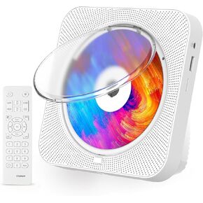 CD Player with Speakers Bluetooth Desktop CD Players for Home Radio CD Player with Remote Control Support Timed Music ON/Off CD Bluetooth FM USB SD AUX Portable CD Player for Kids Gift.