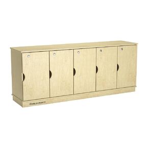Childcraft 5-Section Stacking and Locking Storage Locker, 59-1/2 x 14-1/2 x 23-3/4 Inches