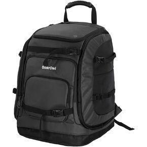 SoarOwl Backpack Waterproof Ski Snowboard Boots Travel Bag Ski backpack for Ski Helmet, Goggles, Gloves, Skis, Snowboard & Accessories