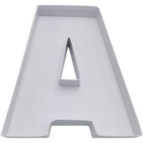 8" Small Fillable Cardboard Letter Shaped Mache Kids (White, A)