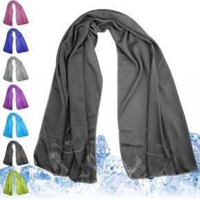 Cooling Towels 43.3" x 15.7" Green - Ice Towel, Sweat Towel, Cooling Towels for Neck & Face & Cooling Neck Wraps for Summer Heat - Neck Cooler for Quick Cool Down for Gym, Running, Golf, Yoga & Sports