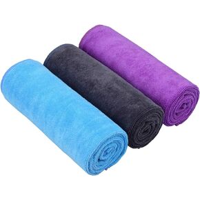 HOPESHIN Gyms Yoga Towels Sweat Fitness Exercise Microfiber Workout Towels Absorbent Gym Towels for Men & Women Sports Towels Soft Fast Drying 3 Pack, 16inchX32inch