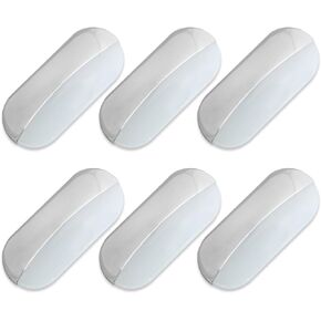 Dream lighting LED 12Volt 3" Oval Courtesy Light for Marine Yacht Boat Cabin Deck Outdoor Lighting, Walkway Stair Step Light-Stainless Steel Housing, Blue Light, Pack of 6