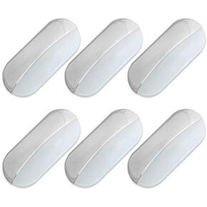 Dream lighting LED 12Volt 3" Oval Courtesy Light for Marine Yacht Boat Cabin Deck Outdoor Lighting, Walkway Stair Step Light-Stainless Steel Housing, Blue Light, Pack of 6