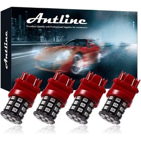 1157 2057 2357 7528 BAY15D LED Bulbs Brilliant Red, 12-24V Super Bright 800 Lumens Replacement for Tail Brake Lights, Turn Signal Lights, Parking Light (Pack of 4)