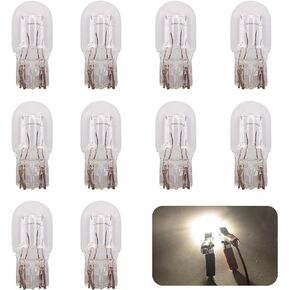 10 PCS Car T20 7443 Dual-Filament Brake Lights, 3800K Ultra Bright Daytime Running Lights Lighting Accessories, 12V 5W Micro-Bulb Replacement, Suitable For Most Vehicles (White)