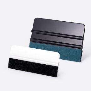 FOSHIO 2Pack 4Inch Black Suede Tint Squeegee and White Fabric Felt Squeegee for Auto Vinyl Warp Window Tint Tool Car Wrap Kit Wallpaper Smoothing Tool