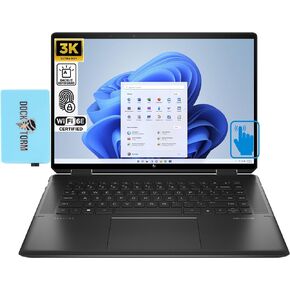HP Spectre 2-in-1 16.0" 3K+ Touch Laptop (Intel i7-13700H 14-Core, 16GB RAM, 2TB SSD, Intel Iris Xe, Backlit KYB, Fingerprint, 2X Thunderbolt 4, WiFi 6E, BT 5.3, Active Pen, Win 11 Pro) w/DKZ Hub