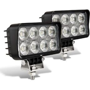 LED Tractor Work Lights 12v led Flood Light pods for Truck, Waterproof 4inch 24W 2700LMS Equipment Lights Boat UTV ATV Lighting 2PCS
