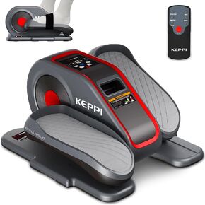 KeppiFitness Under Desk Elliptical Machine, Ellipse Leg Exerciser Equipment for Home, Electric Seated Pedal for Legxercise with Remote Control, Mini Elliptical Machine for Seniors and Adults