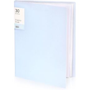 Tamaki Portfolio Binder with Plastic Sleeves, Pocket Portfolio Folder with Clear Sheet Protectors, Display 60 Pages Book, Presentation Book for Artwork, Document Organizer, 1 Pack (Blue)