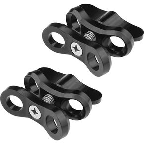 Butterfly Clip Ball Clamp Mount, Diving Photography Butterfly Clip, Holes Ball Clamp Mount for Underwater Diving Light Arms Tray System (2pack)