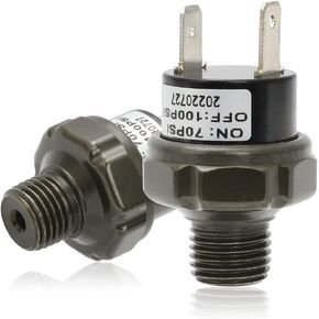 AUTOVIC 70-100 PSI مفتاح ضغط الهواء الموضوع 1/4 "NPT 12V/24V ضاغط الهواء مفتاح ضغط خزان نوع التركيب لبوق الهواء القطار 1/4 بوصة-2 حزمة in Kuwait