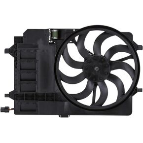 TYC 621080 Mini Cooper Replacement Radiator/Condenser Cooling Fan Assembly , Black