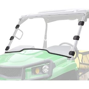 KEMIMOTO Front Full Windshield Compatible with John Deere Gator XUV 550 560 560e 590i 590e 590m, Polycarbonate Clear Windshield Scratch Resistant