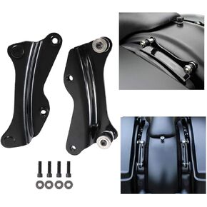 Black Mounting Backrest Sissy Bar Luggage Rack 4 Point Docking Hardware Kit Compatible With For Touring Road King Road Glide Street Glide Electra Glide 2009-2013