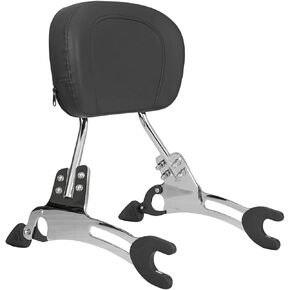 YHMOTO New Short Passenger Sissybar Detachable Backrest Rear Pad for Indian Challenger Chief Chieftain Indian Pursuit Springfield Roadmaster Vintage 2014-2022 (Black)