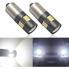 BAY9S H21W مصابيح LED كهرمانية عالية الطاقة 4000LM مشرقة للغاية مع Canbus خالية من الأخطاء لمؤشر الضوء الجانبي الاحتياطي، 2 حزمة in Kuwait