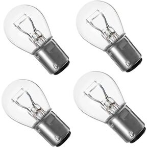 4Pcs 12V 21/5W 1176 1142 BA15D Clear Car Bulbs Car Turn Signal Bulbs Auto 1142 Halogen Signal Lights Stop Brake Tail Indicator Lamp DC12V BA15D Halogen Bulbs Lamp 4300K Yellow