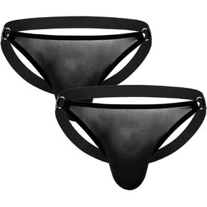Summer Code Mens Jockstrap Micro Mesh Breathable Athletic Supporters Pack with Metal Ring