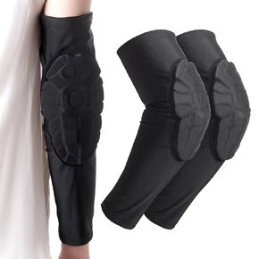 1 Pair Compression Padded Arm Sleeve for Youth Kids, Basketball Shooter Sleeves Elbow Pads Arm Sleeve Protection for Volleyball Football Baseball (YS)