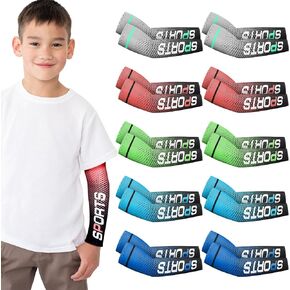 Arm Sleeves Kids Baseball Compression Sleeve Sun Protection UV Cooling Arm Cover for Youth