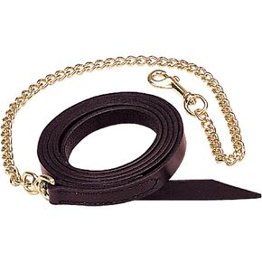 Weaver Leather Single-Ply Horse Lead with Chain , Mahogany, 7'