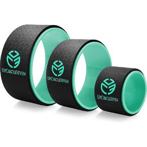مجموعة عجلات اليوغا UpCircleSeven - عجلة دعم اليوغا الأقوى والأكثر راحة، 3 عبوات لآلام الظهر والتمدد (12، 10، 6 بوصات) in Kuwait