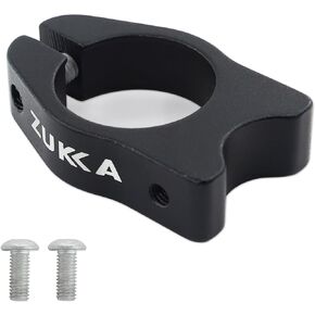 Bike Seat Clamp 31.8mm/ 1.25 inch with Installation Holes for Bicycle Rear Rack Bike Cargo Rack Aluminium Alloy Seat Post Clamps. Sliver