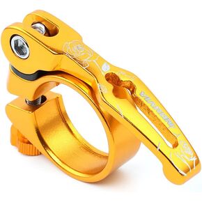 Bike Seat Post Clamp Aluminium Alloy Quick Release Bicycle Seat Clamp 31.8/34.9MM (Black, 31.8mm)