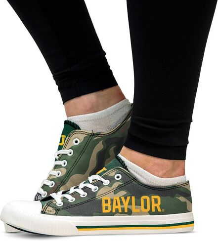FOCO womens Ncaa College Team Logo Fashion Low Top Canvas Sneakers Shoes in Saudi Arabia