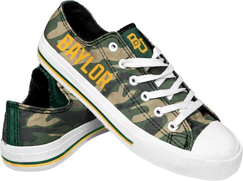 FOCO womens Ncaa College Team Logo Fashion Low Top Canvas Sneakers Shoes in Saudi Arabia