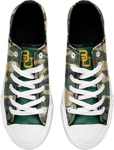 FOCO womens Ncaa College Team Logo Fashion Low Top Canvas Sneakers Shoes in Saudi Arabia