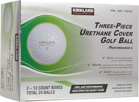 Kirkland Signature 3-Piece Urethane Cover Golf Ball, 2-Dozen in Kuwait