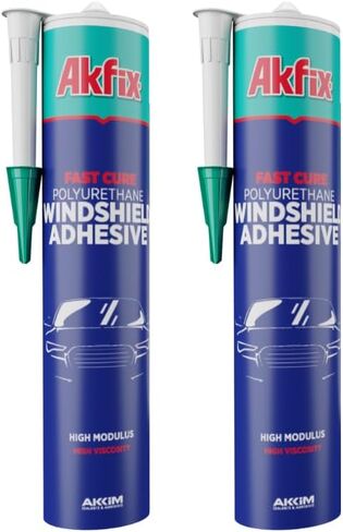 Akfix Urethane Windshield Adhesive Black (1x10.1 fl.oz.) - Fast Curing Car Window Sealant, High Bond Strength Auto Glass Sealant | 1 Pack in Saudi Arabia