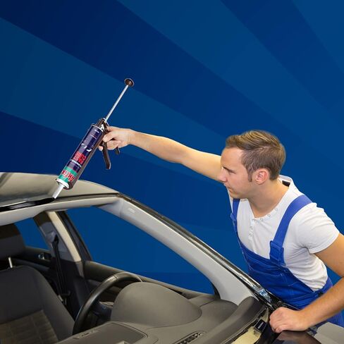 لاصق الزجاج الأمامي أكفيكس يوريتان أسود (1x10.1 أونصة سائلة) - مانع تسرب نافذة السيارة سريع المعالجة، مانع تسرب زجاج السيارات عالي القوة | 1 حزمة in Kuwait